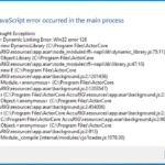 A JavaScript Error Occurred in the Main Process