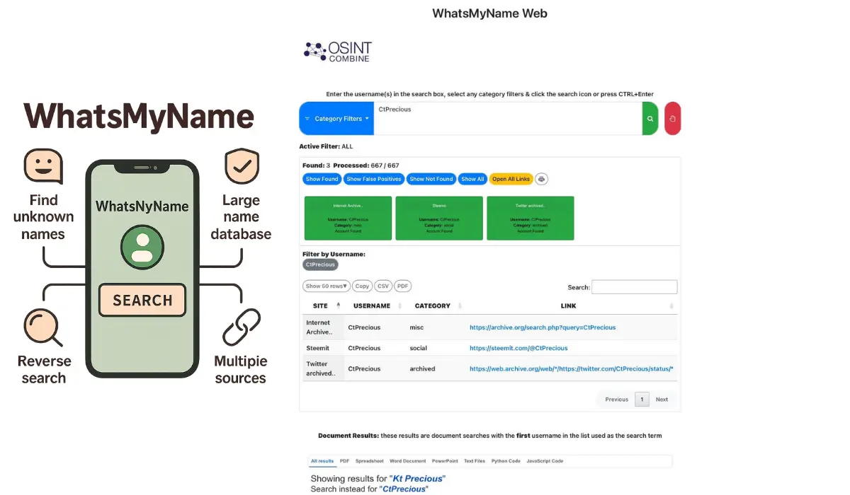 whatsmyname app